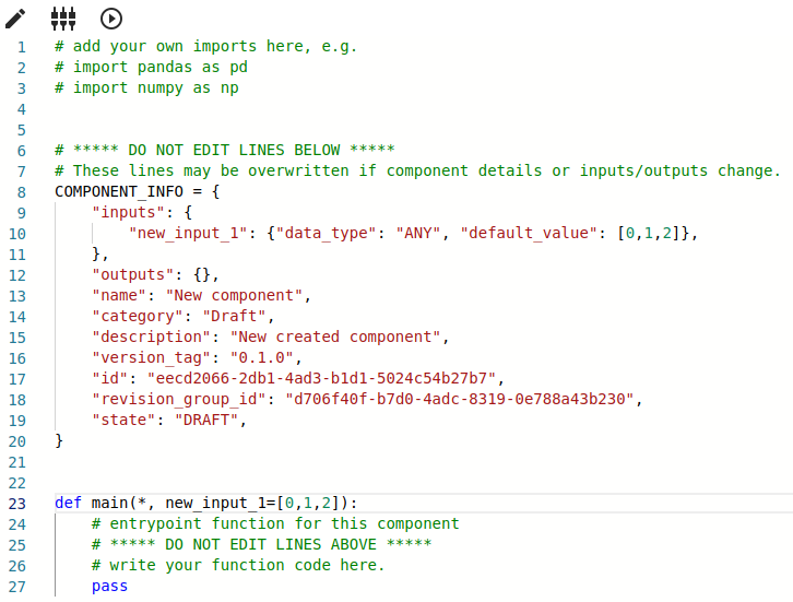 code with default value