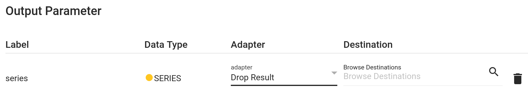 selecting drop adapter