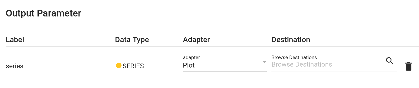 selecting plot adapter