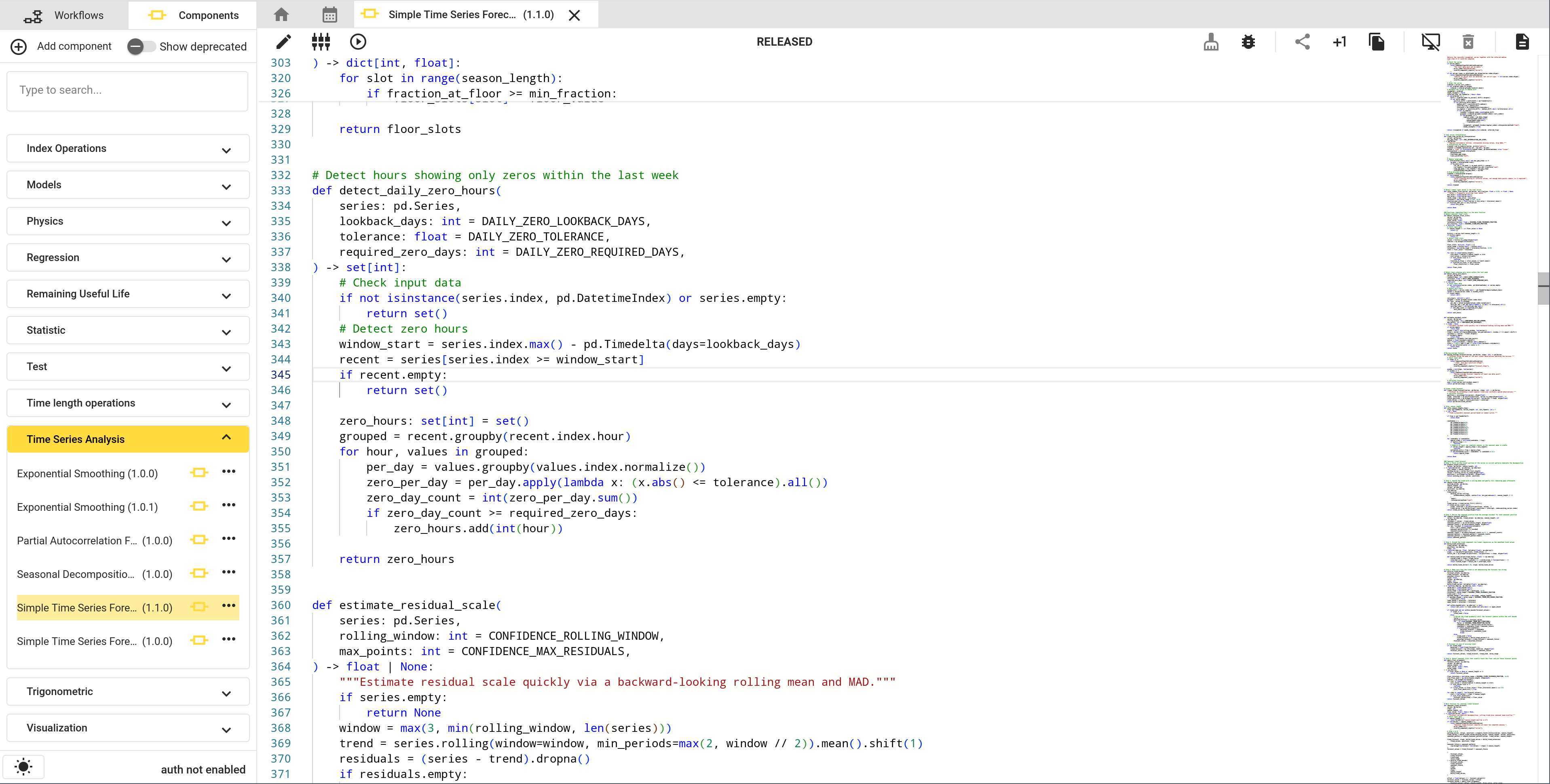 component editor