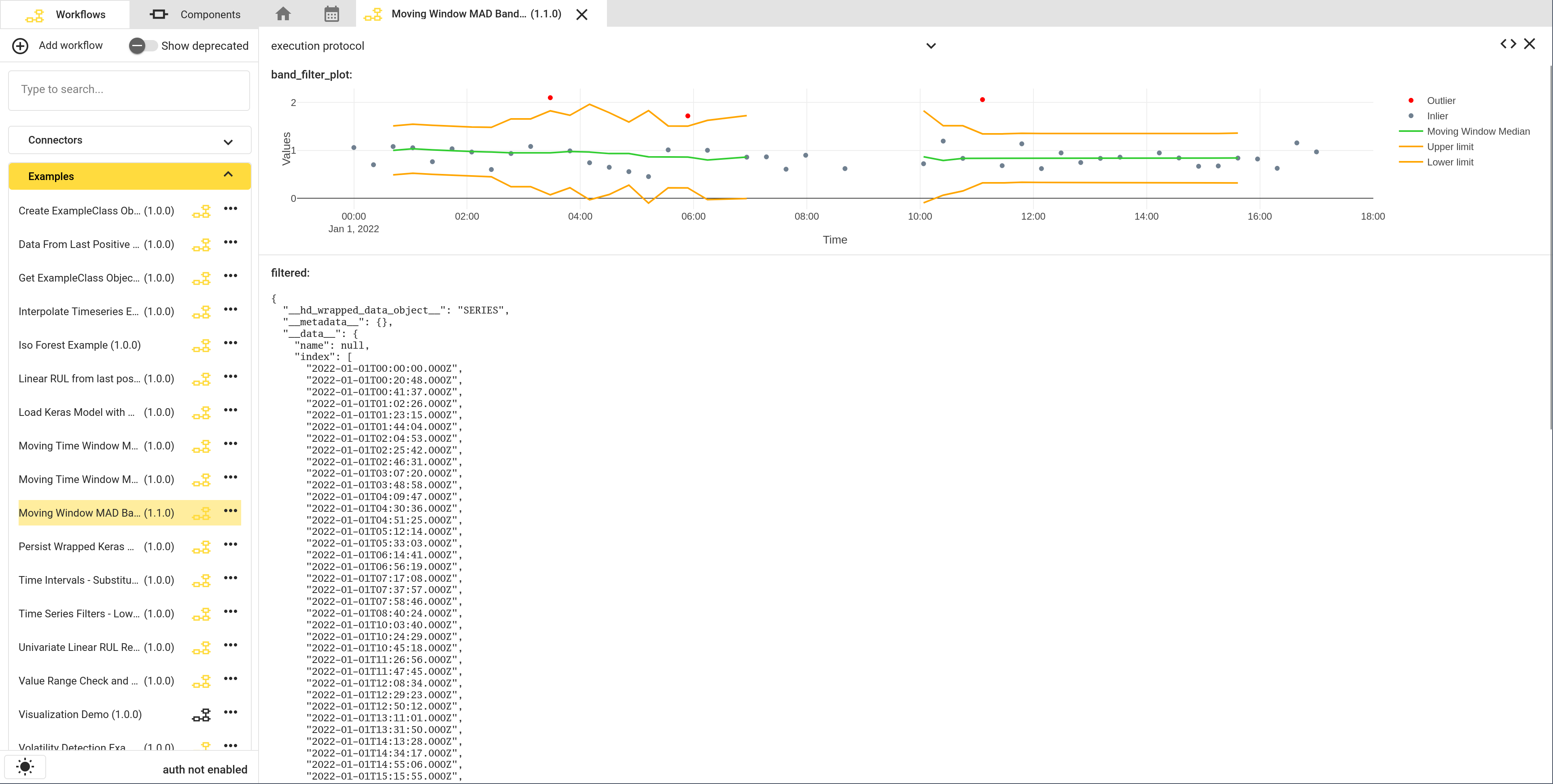 test execution result